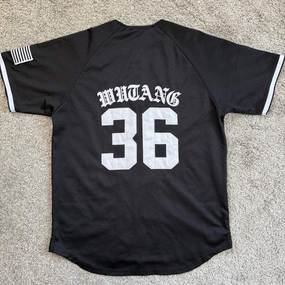 🔴Wu-Tang Baseball Jersey Size Medium Rare Black WuTang Ghostface Killah Raekwon